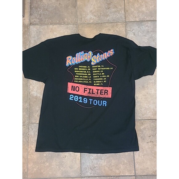 The Rolling Stones 2019 No Filter Tour T-Shirt w/ Tour Dates Big Tall Merch - Picture 4 of 7